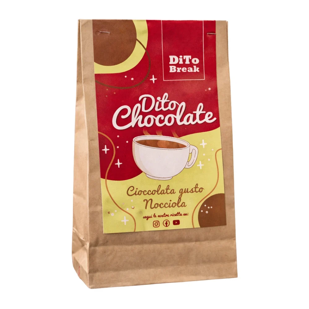 Cioccolata gusto Nocciola - Preparato in polvere 5 bustine